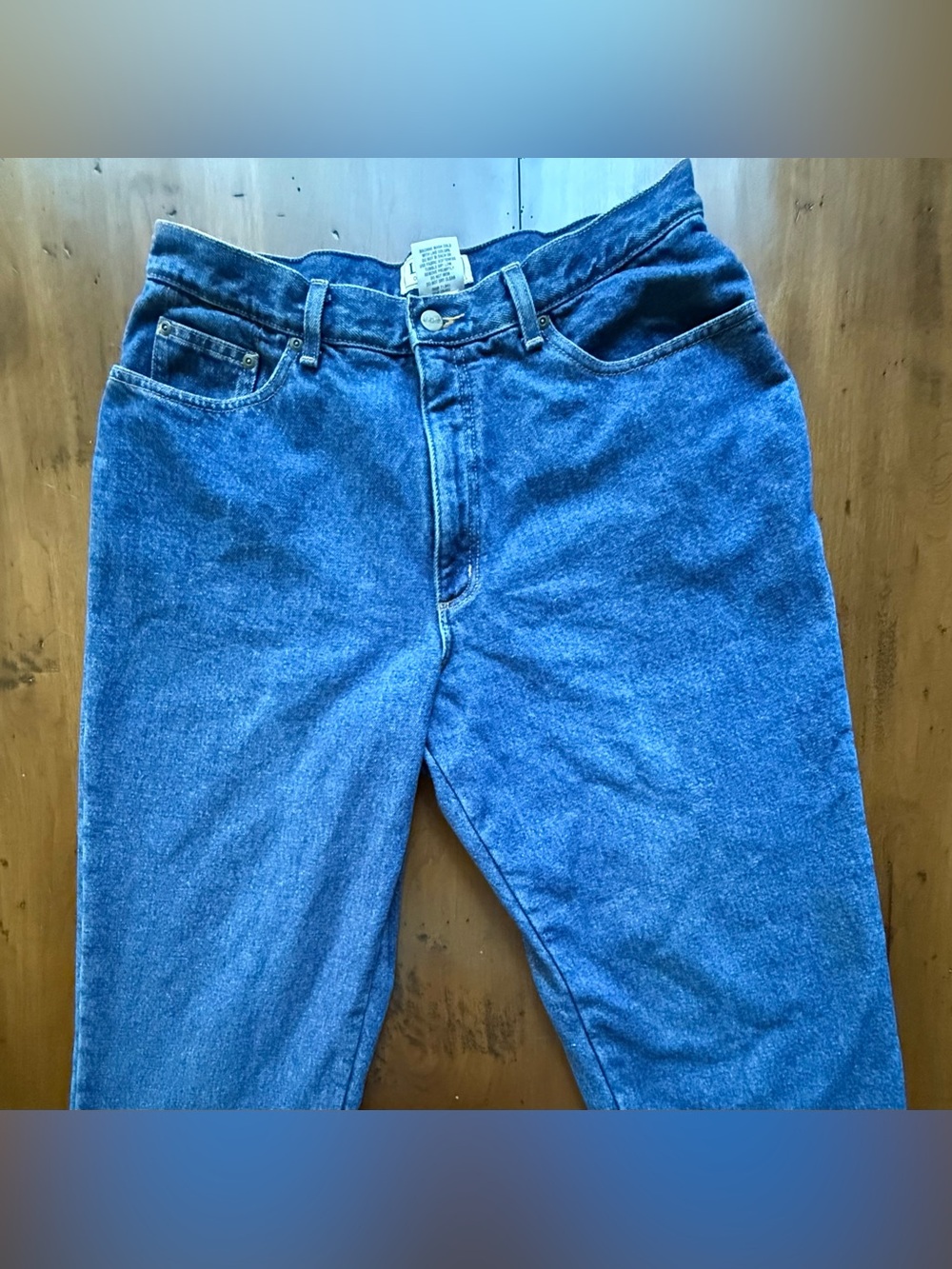 Vintage L.L. Bean Cozy Ranch Relaxed Fit Fleece Lined Blue Denim Jeans